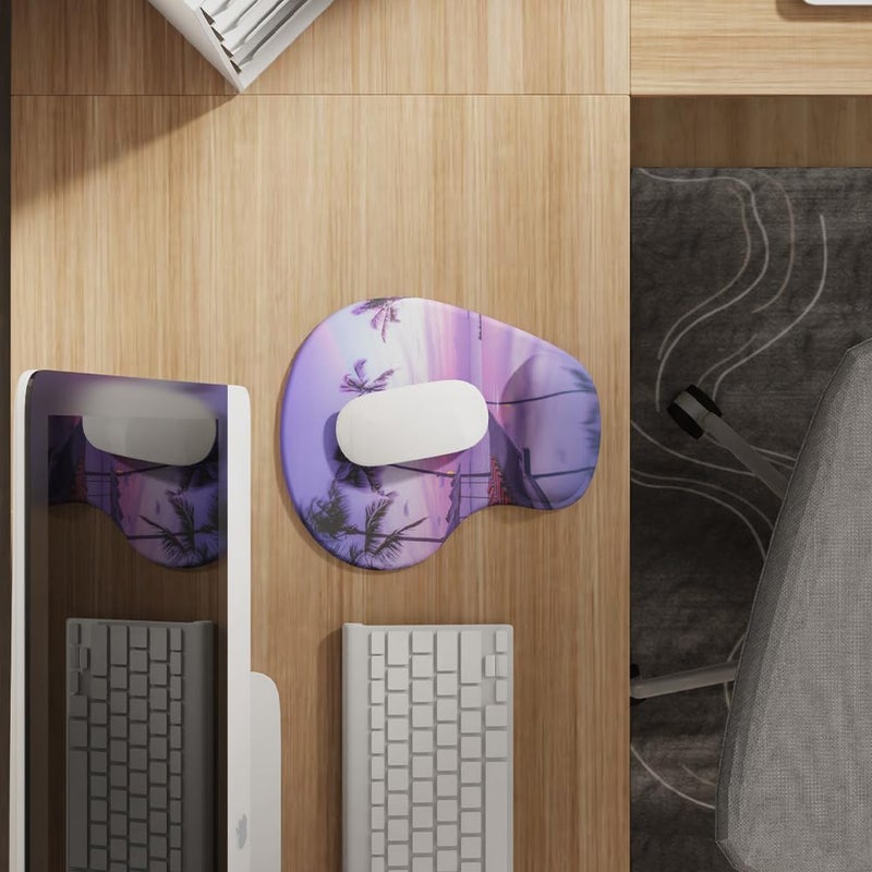 DemonChest Office Mousepad with Gel Wrist Support - Ergonomic Gaming Desktop Mouse Pad Wrist Rest - Design Gamepad Mat Rubber Base for Laptop Computer -Silicone Non-Slip Special-Textured Surface (15PalmS) - Image 2